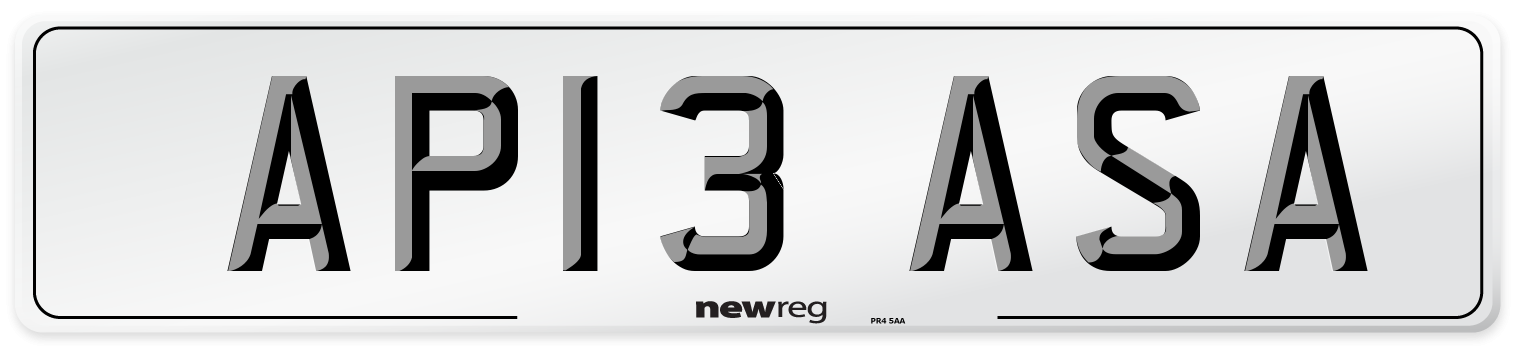 AP13 ASA Number Plate from New Reg